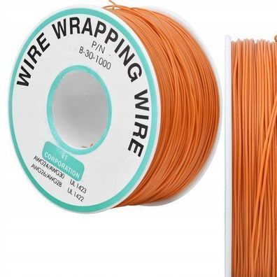 Rosfix Kynar Kabel AWG 30 – 0,25 mm Orange 200 m | 300 V PVC-Isolierung