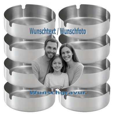 25 x Aschenbecher mit Wunschgravur (Farbe auswählen)