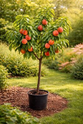 Pfirsichbaum Mycrest 120-160 cm Obstbaum winterhart Garten Pfirsich
