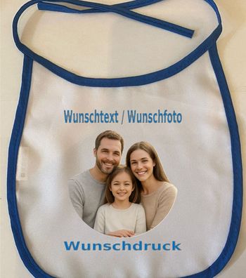 Babylätzchen mit Wunschdruck (Farbe auswählen)