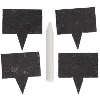 Schiefer Pflanzschilder Set mit Kreide zum Stecken Kräuterschilder Gartenstecker