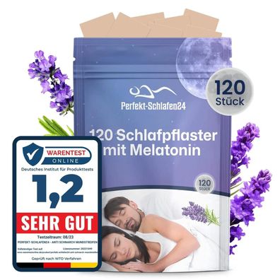 Perfekt-Schlafen24 Schlafpflaster 120 Stk für besseren Schlaf, Energie & Entspannung