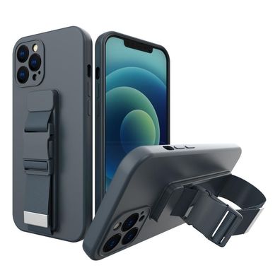 Samsung Galaxy S21 Ultra Hülle mit Kettenband in Dunkelblau - Tasche und Seil Ko