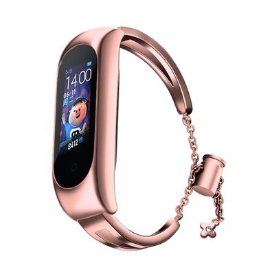 Ersatz Metallarmband Kettenglieder Riemen für Xiaomi Mi Band 6/5/4/3 in Roségold