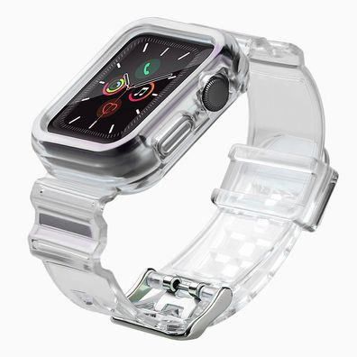Apple Watch 42mm Silikonarmband Set - Schwarzes Band & Etui für Watch 3/2