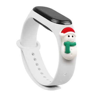 Weihnachten Silikon-Armband für Xiaomi Mi Band 4 / 3, festliches Design - Schnee