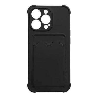 Samsung Galaxy A22 4G Schutzschale: Card Armor Case Schwarz - Stoßfestes Silikon