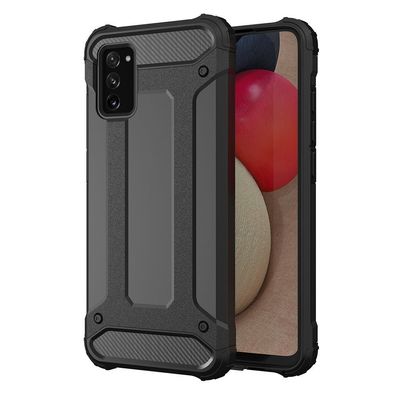 Samsung Galaxy A03s Schutzhülle - Hybrid Armor Schwarz, Robustes Panzer-Design f