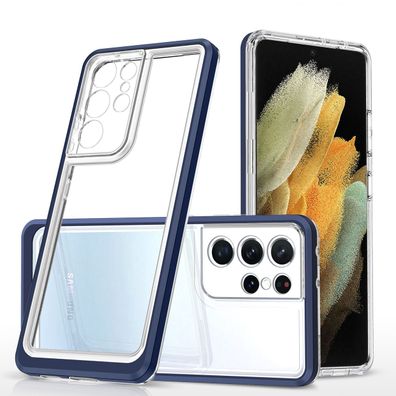 Samsung Galaxy S22 Ultra 3in1 Schutzhülle - Transparentes, Gel-basiertes Cover m