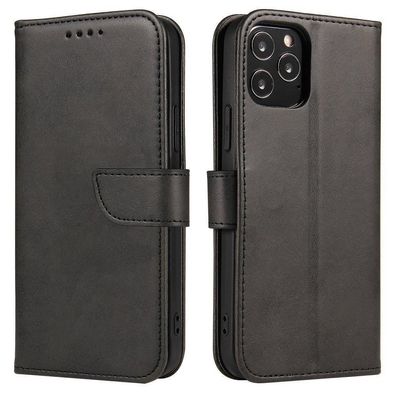 Elegante Magnet-Hülle mit Ständerfunktion für Poco M4 Pro 5G - Schwarz
