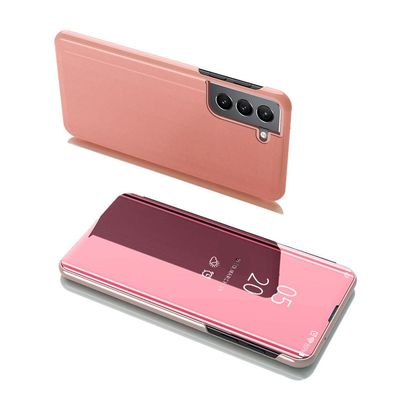 Klapphülle Clear View für Samsung Galaxy S22+ (S22 Plus) - Rosa