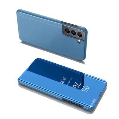 Klapphülle Clear View für Samsung Galaxy S22+ in Blau