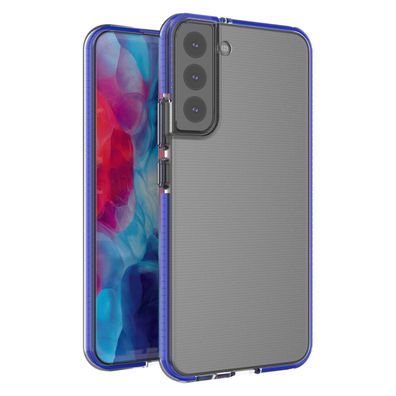 Samsung Galaxy S22+ Hülle - Gel Case mit farbigem Rahmen, Dunkelblau