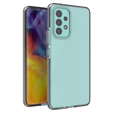 Samsung Galaxy A73 Schutzhülle - Schwarze Silikonhülle mit Farbiger Rahmen für O
