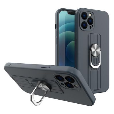 Silikon-Schutzhülle mit Fingerhalterung und Ständer für Xiaomi Redmi Note 11 Pro