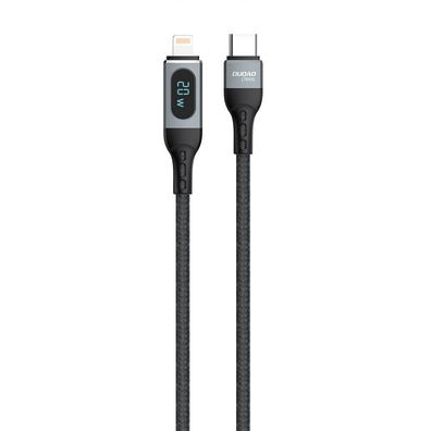 Dudao USB-C auf Lightning Kabel, 1m, 20W PD Schnellladung, Schwarz (L7MaxL)