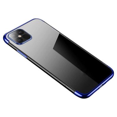 Transparente Schutzhülle mit Metallic-Rahmen für Samsung Galaxy S22+ (S22 Plus),