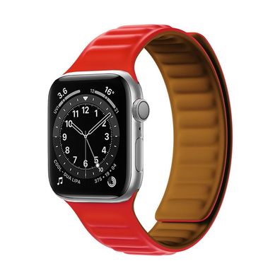 Magnetisches Armband für Watch 7/8/9 41mm rot - Elegante magnetische Schlaufe fü