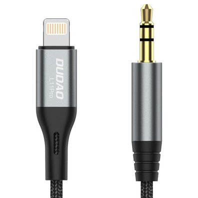 Dudao Lightning auf 3.5mm Klinke Audiokabel 1m Grau (L11PRO)