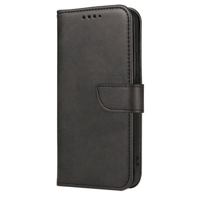Elegante Magnetische Klapphülle mit Ständer für Samsung Galaxy M53 5G - Schwarz