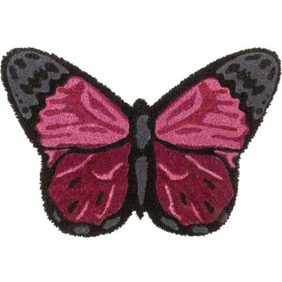 Fußmatte Schmetterling 60x40 cm Kokosfaser Türmatte Schuhabtreter Vorleger