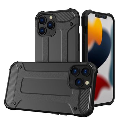 iPhone 14 Pro Max Hybrid Rüstung Case - Robuste, Schwarze Schutzhülle
