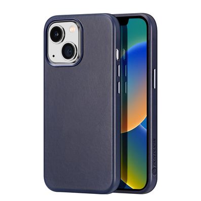 Dux Ducis Naples Magnetische Lederhülle mit MagSafe für iPhone 14 Plus, Blau