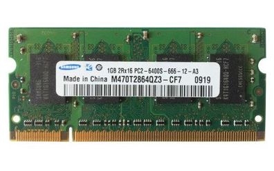 Samsung Arbeitsspeicher Notebook-Speicher RAM 1GB DDR2 PC2-6400 470T2864QZ3-CF7