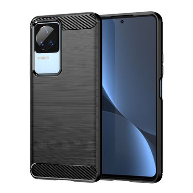 Flexibles Karbon-Silikon-Case in Schwarz für Xiaomi Poco F4 5G