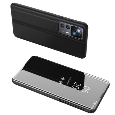 Xiaomi 12T Pro/12T Klappetui in Schwarz - Clear View Case für optimalen Schutz u