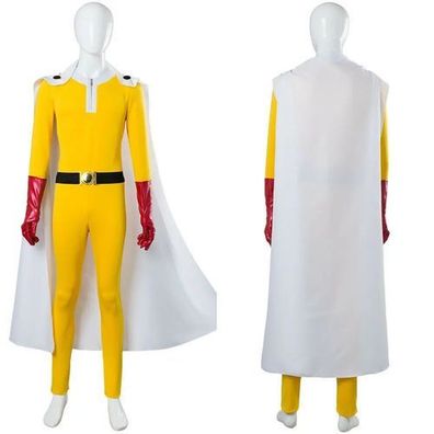 Saitama One Punch Man Cosplay Kostém Jumpsuit Herren Halloween