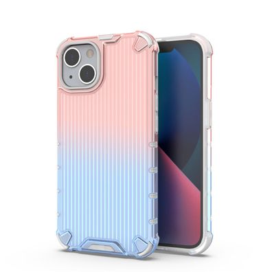 Robuste Ombre-Schutzschale für iPhone 13, Panzercase in Rosa-Blau