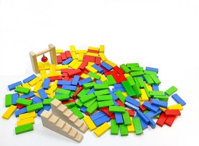 Domino-Rallye Dominosteine 200 Teile aus Holz NEMMER 10300 * Made in Germany* NEU