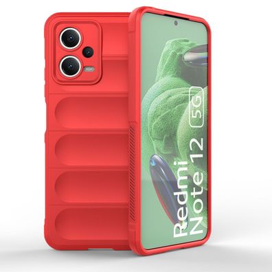 Flexibles Panzercase in Rot für Xiaomi Redmi Note 12 5G / Poco X5 5G - Magic Shi