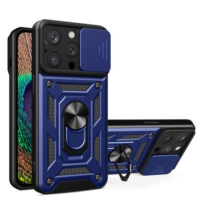 Robustes Hybrid-Armor-Hülle mit Standfuß und Kameraschutz für iPhone 15 Pro Max