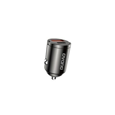 Kompakte Dudao R3MAX Auto-Ladegerät 48W QC PD - Schwarz
