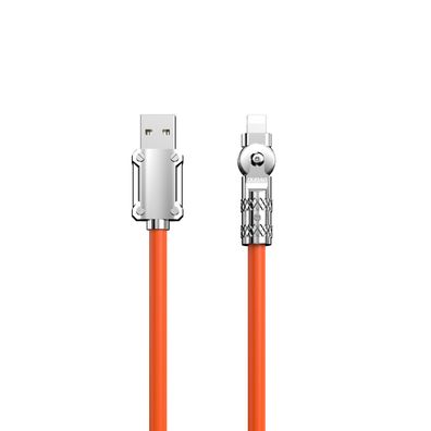 Dudao L24AL Winkelkabel 180° USB-A zu Lightning, 30W, 1m, Orange