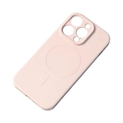 Kompaktibles Silikon-Case mit MagSafe für iPhone 15 Plus - Cremefarbenes Design