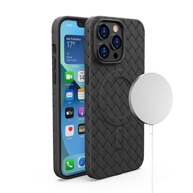 Gewebtes MagSafe-Schutzhülle für iPhone 15 Pro - Schwarz