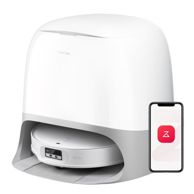 Roborock Qrevo Curv X, Beutellos, Grau, Weiß, Rund, 53 dB, Walzenbürste & Seitenbürst