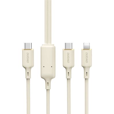 Hochleistungs-Ladekabel Dudao L7SF 2-in-1 USB-C auf USB-C/Lightning 100W, 1,2m,