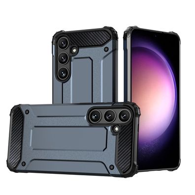 Schutzhülle Hybrid Armor für Samsung Galaxy S24+ stoßfest - Blau
