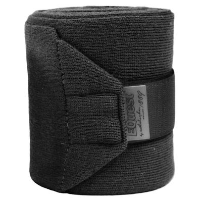 EQuest Acryl-Strickbandagen für Pferde, anthrazit, 2er Set - 3,5 m