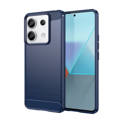 Xiaomi Redmi Note 13 Pro Hülle - Blau, Carbon-Design