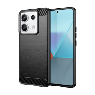 Xiaomi Redmi Note 13 5G Hülle - Schwarzes Carbon-Design Cover