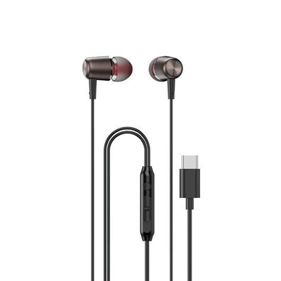 Dudao X1PROT In-Ear kabelgebundene USB-C Kopfhörer 1,2 m Schwarz
