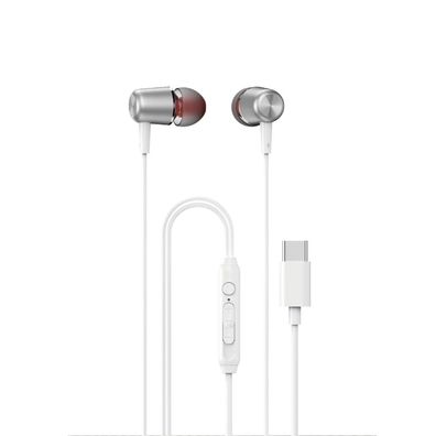 Dudao X1PROT In-Ear Kopfhörer mit USB-C Anschluss, 1.2 m Kabel, Weiß