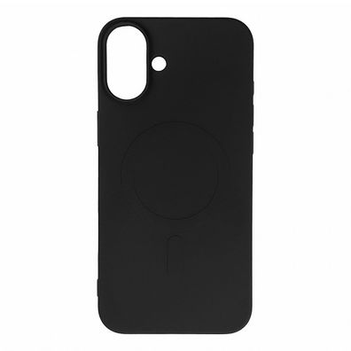 Magnetische Silikonhülle für iPhone 16 Plus - Schwarz