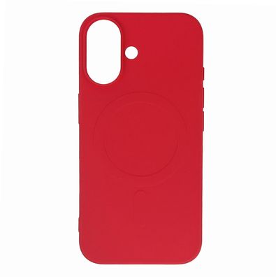 Flüssig-Silikonhülle mit MagSafe für iPhone 16 - Rot