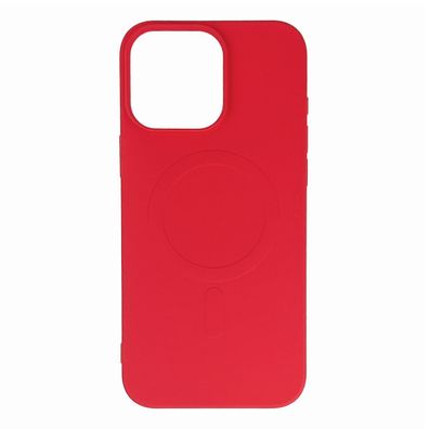 Flüssigsilikon-MagSafe-Hülle für iPhone 16 Pro Max - Rot